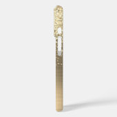 Nep geborsteld goud metaal, Glitter, Script naam Case-Mate iPhone Case (Achterkant / Links)