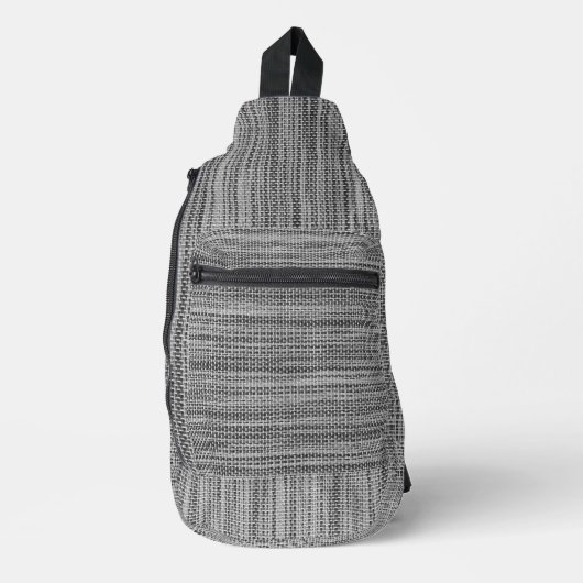 Nep Gebreide Grijs Sling Bag (Voorkant)