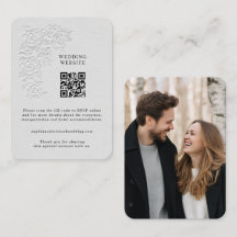 Nep gestempelde witte rozen envelopkaart