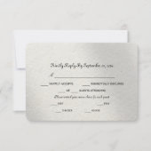 Nep gestucte zwanen hart reliëf RSVP kaartje (Voorkant)