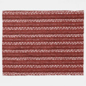 Nep geweven rode draden Kerst Fleece Deken (Voorkant (Horizontaal))