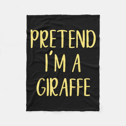 Nep Giraffe Kostuum Halloween Eenvoudig Grappig Fleece Deken (Voorkant)