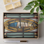 Nep glas dolfijn voor decoupage ambacht Tis Tissuepapier (Geschenk)