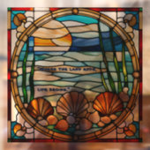 Nep Glas-in-lood Aanpasbare Kust Raam Raamsticker (Vel 2)