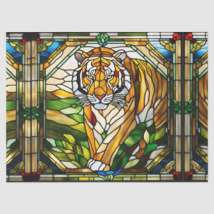 Nep glas-in-lood tijger voor decoupage ambachtelij tissuepapier