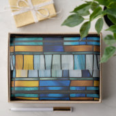 Nep glas-in-lood zeilboot voor decoupage knutselwe tissuepapier (Geschenk)
