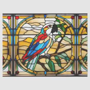 Nep Glasschilderkunst Papegaai voor Decoupage Amba Tissuepapier