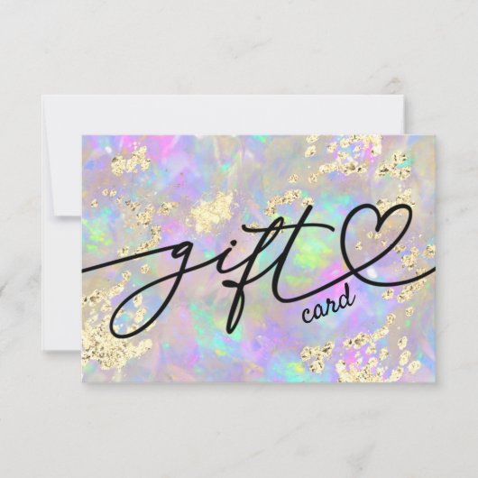 nep glinsterende opaal cadeaubon (Voorkant)