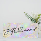 nep glinsterende opal cadeaubon (Staand voorkant)