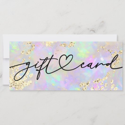 nep glinsterende opal cadeaubon (Voorkant)