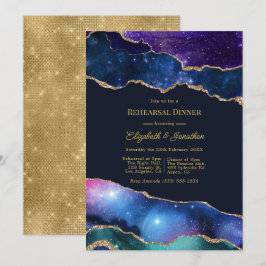 Nep Glitter Agate Hemelproef Dinersavond Kaart