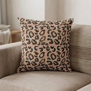 Nep Glitter Luipaardprint Kussen
