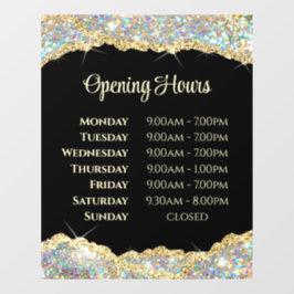 Nep Glitter Openingsuren Ramensticker Raamsticker