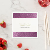 Nep Glitter Paarse Bruiloft Servet (Insitu)