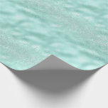 Nep Glitter Pastel Glans Elegant Glanzend Chic Cadeaupapier<br><div class="desc">Prachtige nepsparkels op een pastel mintgroene,  aqua gekleurde achtergrond maken dit inpakpapier zo mooi.  Perfect voor je bruids- of huwelijkscadeaus.</div>