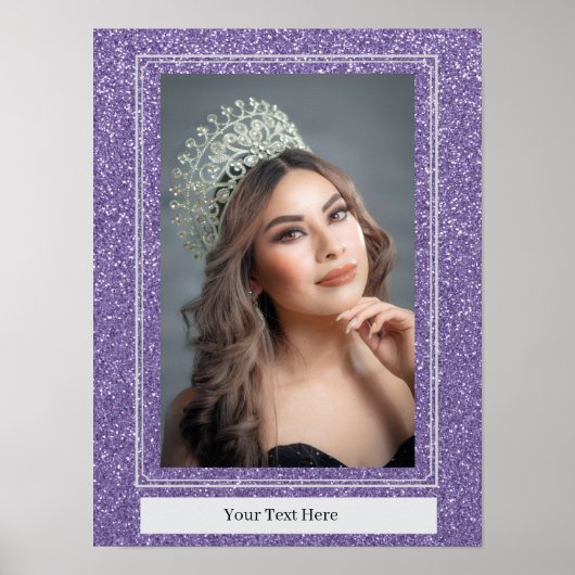 Nep Glitter Persoonlijke Portret Poster (Voorkant)