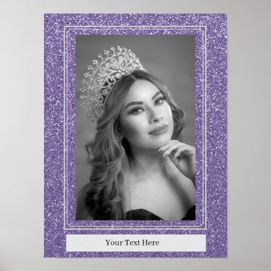Nep Glitter Persoonlijke Portret Poster (Voorkant)