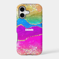 Nep Glitter Regenboog Agaat