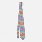 Nep Glitter Regenboog Luipaardprint Halseinde Stropdas (Achterkant)