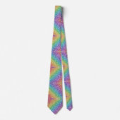 Nep Glitter Regenboog Luipaardprint Herenstrik Stropdas (Voorkant)