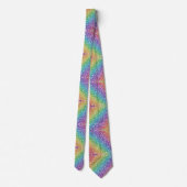 Nep Glitter Regenboog Luipaardprint Herenstrik Stropdas (Achterkant)