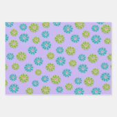 Nep glitter Roller Skating bloemen Feest Inpakpapier Vel (Voorkant 3)
