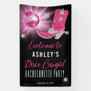 Nep Glitter Roze Disco Cowgirl Bachelorette Feest Spandoek