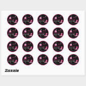 Nep Glitter Roze Disco Cowgirl Bachelorette Ronde Sticker (Vel)