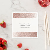 Nep Glitter Roze Goud Servetten (Insitu)