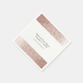 Nep Glitter Roze Goud Servetten (Hoek)