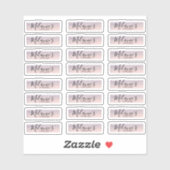 Nep Glitter Roze Lipglans Logo Branding Sticker (Vel)