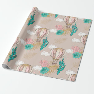 Nep glitter tropische woestijn cadeaupapier