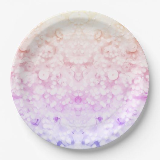 Nep glitterconfetti papieren bordje (Voorkant)