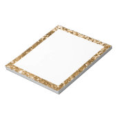 Nep Glitterende Gouden Glitterrand Wit Notitieblok (Linkerzijde)