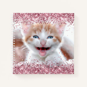 Nep Glitterende Roze Glitter Foto Tekening Notitieboek