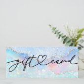 nep glitters achtergrond cadeaubon (Staand voorkant)