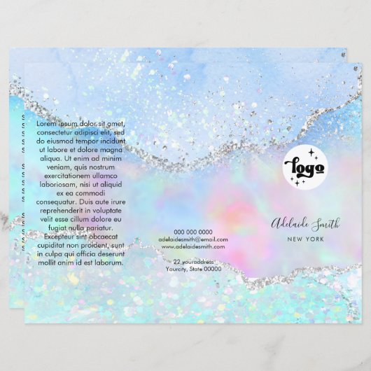 nep glitters driezijdige brochure (Voorkant / Achterkant)