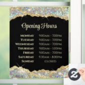 Nep glitters Openingstijden Ruitstickers Raamsticker (Huis)