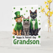Nep Gold Cats Shamrock Kaart (Gele Bloem)