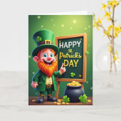 Nep Gold Kabouter Gelukkige Dag Kaart (Gele Bloem)