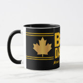 Nep Gold Maple Leaf Big Daddy op ZWART Mok (Links)