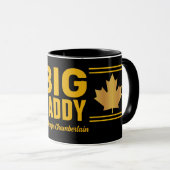 Nep Gold Maple Leaf Big Daddy op ZWART Mok (Voorkant rechts)
