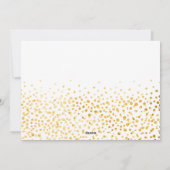 Nep Goud Confetti Prettig Feestdagen Foto Feestdagenkaart (Achterkant)