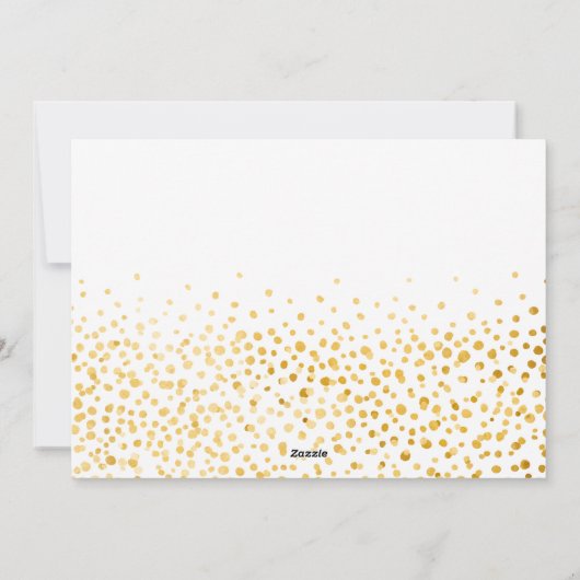 Nep Goud Confetti Prettig Feestdagen Foto Feestdagenkaart (Achterkant)