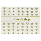 Nep goud FleurDeLis op ivoor Groot Cadeauzakje (Achterkant)