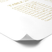 Nep goud folie 30 Tafels Bruiloftstoelindeling Gra Poster (Hoek)