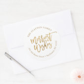 Nep goud folie Allerlei Retouradres Ronde Sticker (Envelop)