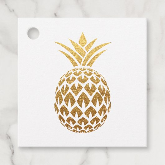 Nep Goud Folie Ananas Evenementenplanner Bedankjes Labels (Voorkant)