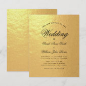 Nep goud folie budget bruiloft uitnodiging (Voorkant / Achterkant)