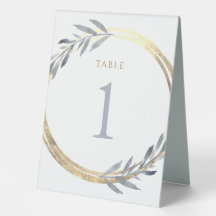 nep goud folie cirkel tafel nummervoorziening